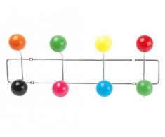 PT PT1549MC Cosmique - Perchero de pared (8 ganchos, 48,5 x 9 x 19,5 cm), multicolor