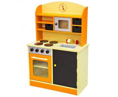 TecTake Cocina de madera de juguete para niños juguete juego de rol toy naranja