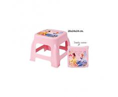 Disney - Taburete infantil metalizado, princess-, 20x24x24cm.