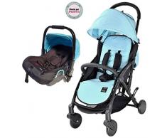 Pack Duo Cosy Auto Trinity 2 cochecito 0/3ans Ultra ligera 5,5 kg ultra compacta (tamaño de equipaje de cabina avión + Cosy Auto Gr0 + 0/13kg Ultra ligero 2,9 kg azul Blue Bleu