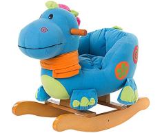 Labebe Caballito Balancin Bebé, Caballito Madera De Dinosaurio Azul para Niño De 1-3 Años, Turnraise Balancin/Caballo Balancin Bebé/Caballito Balancin Madera/Columpio Balancin Bebé…