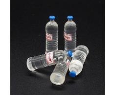 Odoria 1/12 Miniatura 5PZ Botella de Agua Bebidas Cocina Accesorio para Casa de Muñecas