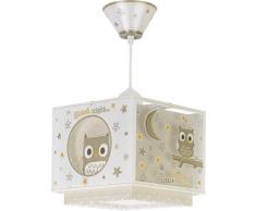 Dalber Lámpara Infantil de techo Good Night Búhos Beige animales, 60 W