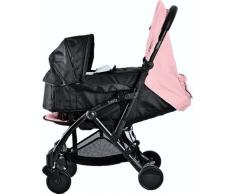 Pack Duo Nacelle Trinity 2 cochecito 0/3ans Ultra ligera 5,5 kg ultra compacta (tamaño de equipaje de cabina avión + portabebés blanda Ultra ligera 2 kg plegable 0/9 kg (Pink Rose)
