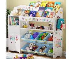Infantil Librerías Estantería de Almacenamiento para Juguetes para niños Estantería para bebés Estantería de Almacenamiento para Juguetes para bebés Estante para Acabado de Cuartos para niños