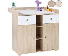 infantastic Cambiador cajonera mueble Niño recién nacido con 2 de CA. 90/69/92 cm, Color haya