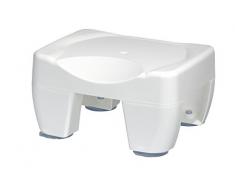 Wenko 7336100 Secura - Taburete de plástico antideslizante para bañera, soporta 150 kg (40 x 21 x 31 cm), color blanco