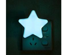 Luz Nocturna para Niños Baby Noche Lámpara Enchufe Lámpara LED Nocturna con Automática de la Intensidad luz Nocturna Lámpara Estado de Ánimo de Repetición Difusa Estrellas Forma Lámpara para Jóvenes