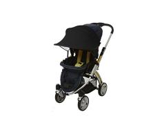 Toldo Protector Solar Universal para Cochecito de Bebé - Bebé Coche Carritos de viaje Paseo Sombrilla Parasol Protección UV 50+ con Malla Transpirable (Negro)