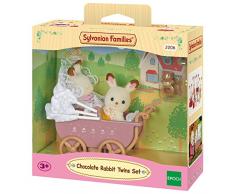 EPOCH Sylvanian Families - Set Gemelos Conejos Chocolate con Cochecito 2206