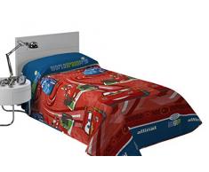 Export Trading Disney-Colcha de coprileto con diseño Cars, 260 x 180 cm, Microfibra, Unico, 260x180x2 cm