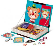 Janod J05545 Magnetibook Crazy Faces - Juguete con piezas magnéticas (madera), diseño de diferentes rostros