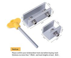 ZFYQ 6 Pack Cerradura de seguridad para ventana corredera ajustable, marco de puerta con cerradura de aleación de aluminio, con cerradura de seguridad y llaves