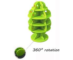 HZY Librería árbol estantería de Almacenamiento de Navidad de los niños 360 ° de rotación de Rack de Almacenamiento del Libro, de la Infancia, la Esquina Redonda, Estable Chasis