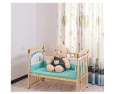 JYXZ Multifuncional Madera Maciza Cama Cuna para bebé niños Pine Splicing Cama con Mesa de enfermería, mosquitera