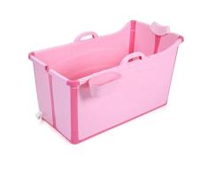 GLokpp Bañera, Ducha portátil, bañera for bebés, bañera Profunda, bañera Plegable, bañera Plegable for niños Grandes, Sentado en la bañera, Piscina Engrosada (Color : B)