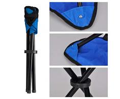 HLONG 3 Piezas Taburete Plegable de Campamento | Estable y liviano - para Acampar, Cazar y Actividades al Aire Libre Práctica Sillita Trípode fácil de Transportar,23 * 23 * 28cm