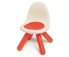 Smoby Kid - Silla infantil, plástico, con respaldo para habitación infantil o para casa de juegos Smoby, color rojo (880103)