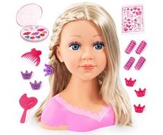 Bayer Design - Charlene Super Model, Busto muñeca para peinar y maquillar con accesorios