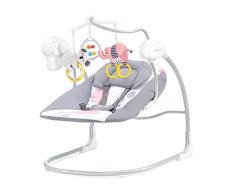 Kinderkraft Columpio Bebé Minky, Mecedora, 3 Velocidades, hasta 9 kg, Rosa