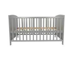 Puckdaddy cuna 140 x 70 cm, convertible en una cama infantil en gris