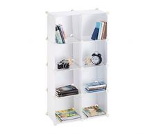 Relaxdays Estantería Modular con 9 Compartimentos, Blanco, 32x95.5x95.5 cm