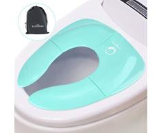 Eccomum Reductor WC Plegable, con 4 Almohadillas de Goma Antideslizantes y Bolsa de Almacenamiento, para niños y niñas