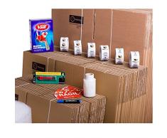 TELECAJAS Pack Mudanza (Cajas de cartón, plástico Burbujas, precinto, etc) con el Embalaje Necesario para una mudanza de casa (Pack MUDANZA Familiar)