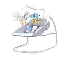 Kinderkraft Columpio Bebé MINKY, Mecedora, 3 Velocidades, Hasta 9 kg, Azul