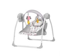 Kinderkraft Hamaca Bebé FLO, Columpio, Balancín, 3 Velocidades, 8 Melodías, Rosa