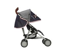 Silver Cross Silla de Paseo para muñecos Pop: Tejido Vintage Blue. Recomendado para niños de 18 Meses a 3 años.