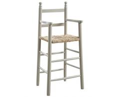 Lacado gris Trona infantil de madera
