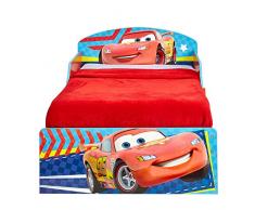 Cars 516CAC - Cama infantil con espacio de almacenamiento debajo de la cama, color azul y rojo