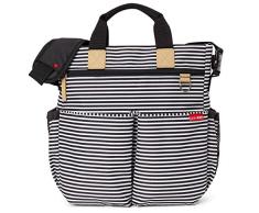 Skip Hop Duo Signature Bolso cambiador Rayas blancas y negras.