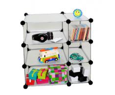 Estante para oficina, pasillo, Armario para niños, para guardar CD y discos en blanco traslúcido