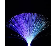 Luz Nocturna de Fibra óptica con Cambio de Color Lámpara de Mesa LED Luz de Humor Batería operada para niños Dormitorio Adulto Cumpleaños Navidad Día de San Valentín Cena Decoración de Fiesta