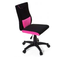 HJH Office Kiddy Pro 670490 Silla de oficina Niño Multicolor (Negro/Rosa) 40x50x97 cm