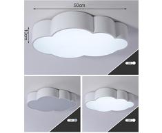 Ali@Luz de techo para niños Lámpara de techo para niños Moderna nube simple LED Sala de estar Luces de dormitorio Jardín de infantes Iluminación para dormitorio infantil Parque de atracciones (50 * 30 * 10cm) ( Tamaño : Blanco )