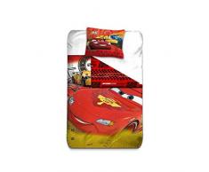 AYMAX S.P.R.L Cars 3 Funda de edredón Reversible con Funda de Almohada, Microfibra, Rojo, 200 x 140 cm