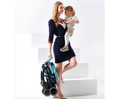 Star Ibaby - Silla de paseo Air +, reclinable con barra de seguridad, color gris