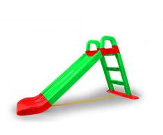 Jamara 460502 Funny Slide - Tobogán (Material Resistente, caño Antideslizante para aterrizajes Suaves, peldaños Anchos y Asas de Seguridad), Color Verde