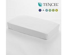 Cambrass 34683 - Sabana Ajustable Imperm.Tencel (Cuna 60) 60X120 Cm Liso E Blanco