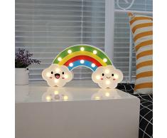 Rainbow Cloud LED Light Lámpara decorativa LED Lights Night Light Diseño de nube