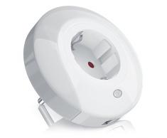 Bearware - LED Enchufe de Luz Nocturna - Luz de orientación - Lámpara nocturna - Sensor crepuscular integrado - ON OFF AUTO - Seguridad infantil integrada - Clase de eficiencia energética A+