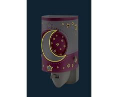 Dalber 63235Ls - Luz Nocturna Led para Habitación Infantil, diseño de Luna, color Rosa