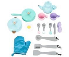 Ultrakidz - Cocinita de Juguete de Madera, con Horno y microondas, con Utensilios para cocinar