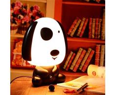 Lampara buenas noches Perrito (basset hound). Luz cálida para dormir mejor o leer un libro con los niños. Luz nocturna infantil. Lámpara pequeña para mesita de noche o estantería, 24 cm de altura.