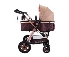 FlowerW Cochecito de Bebé 78 x 60 x 107 CM, Carrito Bebé Silla de Paseo 78 x 60 x 107 CM, con Carro Multiuso, Silla de Paseo Ligera, Carro bebe, Carritos para Muñecas Plegado