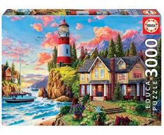Educa Puzzle 3.000 piezas, Faro cerca del océano (18507)