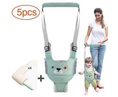 MISHAER Arnes Bebes, Ajustable Arnés de Seguridad Bebe con Hebilla de Seguridad, Transpirable Cinturón de Andador, Arnés de Bebe a Pie de Caminado Aprendizaje Chaleco ,4 parachoques de esquina gratis